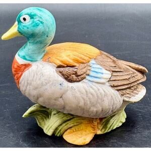 Vintage Mini Mallard Duck Figure Porcelain Small 2 inch